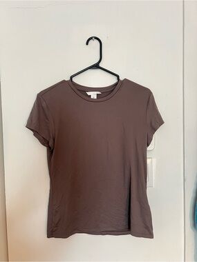 H&M Women’s Short Sleeve Crew Tee - Brown